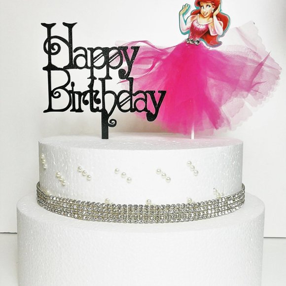 Set of 2 Ariel Disney Inspired Hand Painted Happy - Picture 2 of 2